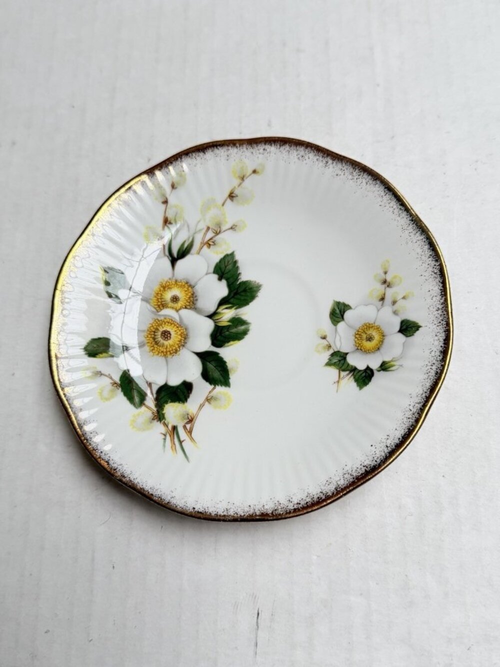 Vintage Rosina China Co Ltd Queen's Fine Bone China Saucer Plate Made In England